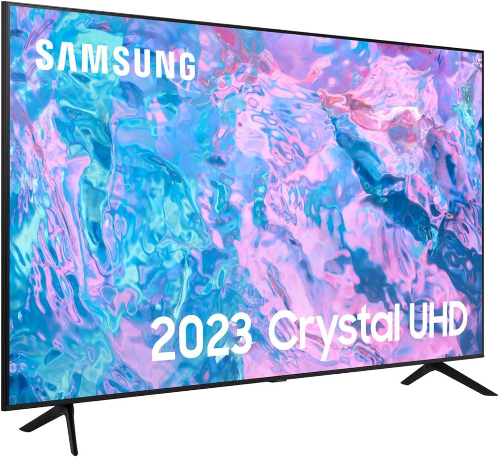 Samsung 55 Inch CU7100 UHD HDR Smart TV (2023) - 4K Crystal Processor, Adaptive Sound Audio, PurColour, Built In Gaming Hub, Streaming  Video Call Apps And Image Contrast Enhancer