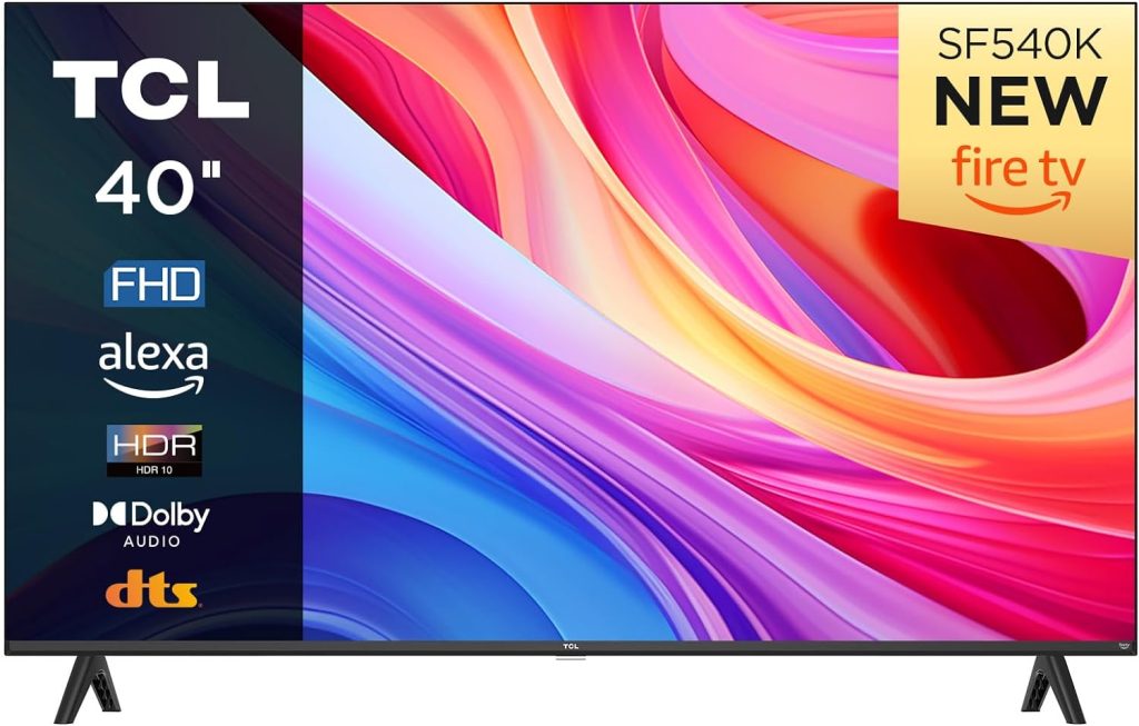 TCL 32SF540K 32-inch FHD Smart Television - HDR  HLG-Dolby Audio-DTS Virtual X/DTS-HD-Metal Bezel-less-Dual-band Wifi 5-with Fire OS 7 system           [Energy Class F]