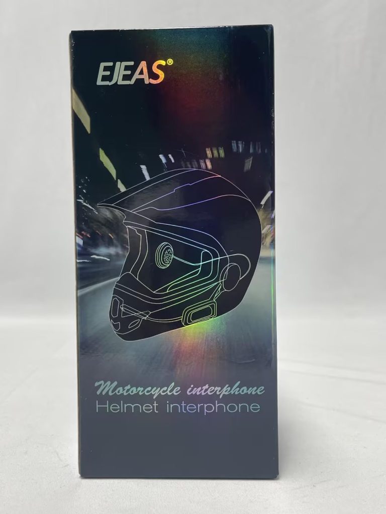 EJEAS V6 Pro Motorcycle Helmet Bluetooth Intercom Headset 1200M 2 People Full Duplex Wireless Motorbike Interphone Connect Up to 6 Riders for Motorcycling Skiing and Climbing (1 Pack)