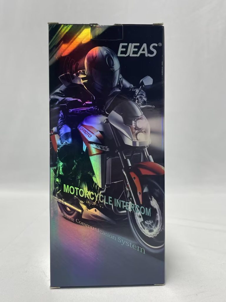 EJEAS V6 Pro Motorcycle Helmet Bluetooth Intercom Headset 1200M 2 People Full Duplex Wireless Motorbike Interphone Connect Up to 6 Riders for Motorcycling Skiing and Climbing (1 Pack)