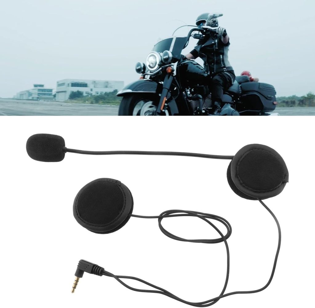 EMSea Helmet Microphone Headphone Hard Cable Helmet Headset 3.5mm Motorcycle Helmet Intercom Headset for V4 V6 Motorcycle Helmet Blutooth Intercom