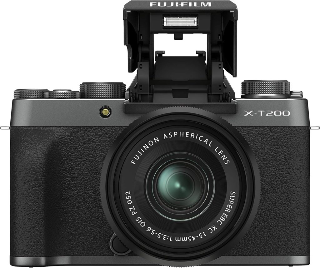 Fujifilm X-T200 Mirrorless Digital Camera, Silver with Fujinon XC15-45 mm Optical Image Stabilisation Power Zoom Lens kit