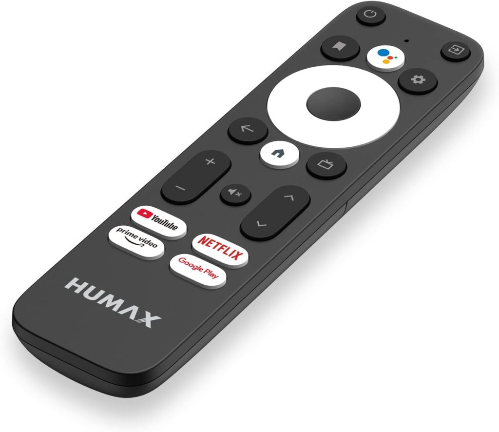 Humax A1 4K Official Android TV 11 Streaming Box with Google Voice Assistant built-in Netflix, Prime Video, Disney+, WiFi 5, Bluetooth, SD Card Slot, USB 3.0, USB 2.0