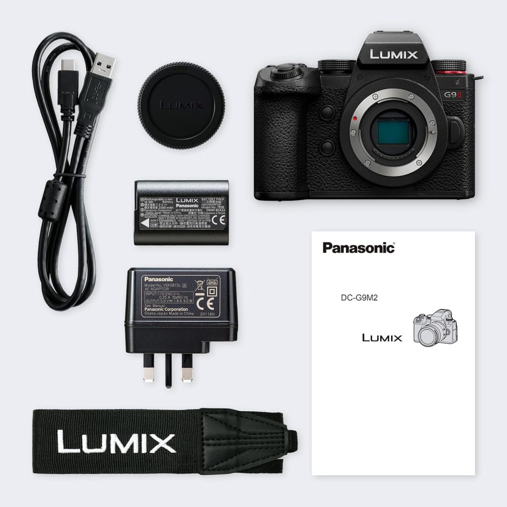 Panasonic LUMIX DC-G9M2ME Micro Four Thirds Mirrorless Camera with Lumix G Vario 12-60mm F3.5-5.6 Lens, 25.2MP, 4K 120p/100p  5.7K 30p/25p, Phase Hybrid AF, OLED LVF, Wi-Fi, Bluetooth, HDMI, Black