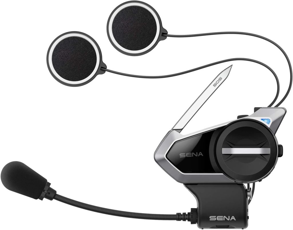 Sena 50R Low Profile Motorcycle Bluetooth Communication System with Mesh 2.0 Intercom 50R-01