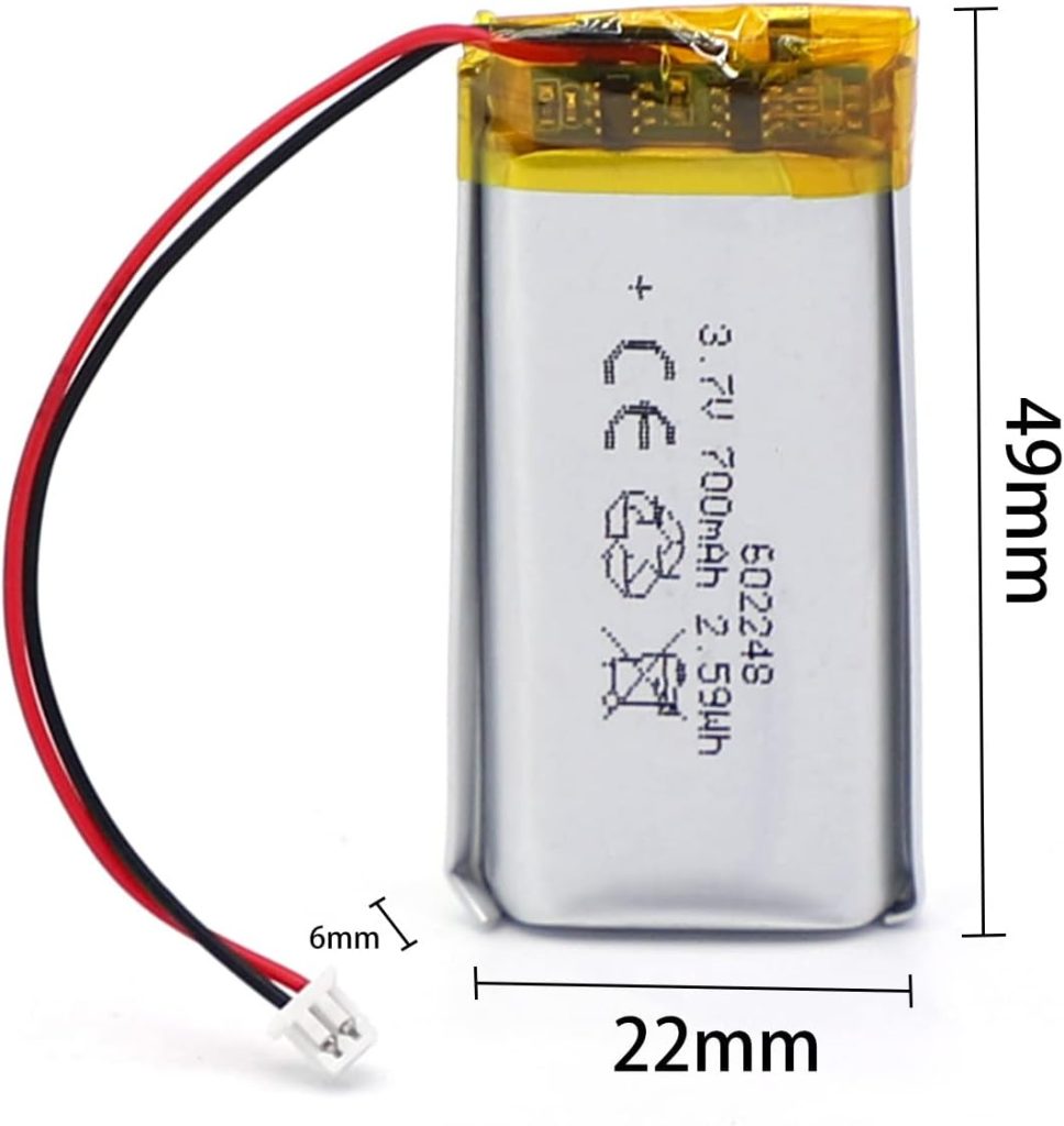 SHAWOROCE 602248 3.7V 700mAh Li-Po Battery Replacement fits Sena SMH10 SMH10R SMH10D SMH10-11 SR10 Intercom Bluetooth Headset Motorcycles Built-in Battery+3 JST Plug