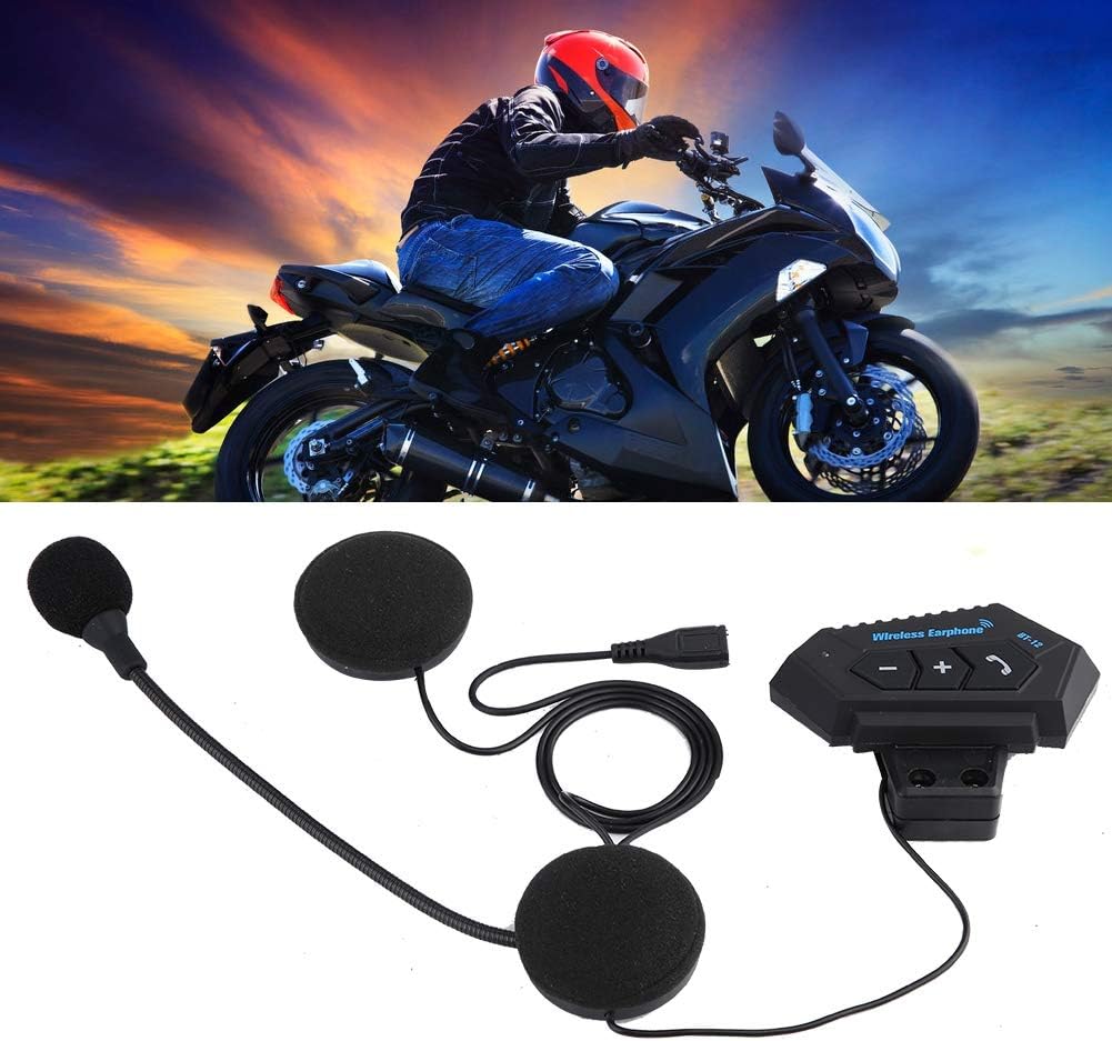 VOBOR Walkie Talkie Bluetooth Earphone - Motorcycle Helmet Bluetooth Headset, Wireless Bluetooth HIFI Stereo Headphone Motorcycle Helmet BT Headset Headphone Speakers Support Hands‑free Calling