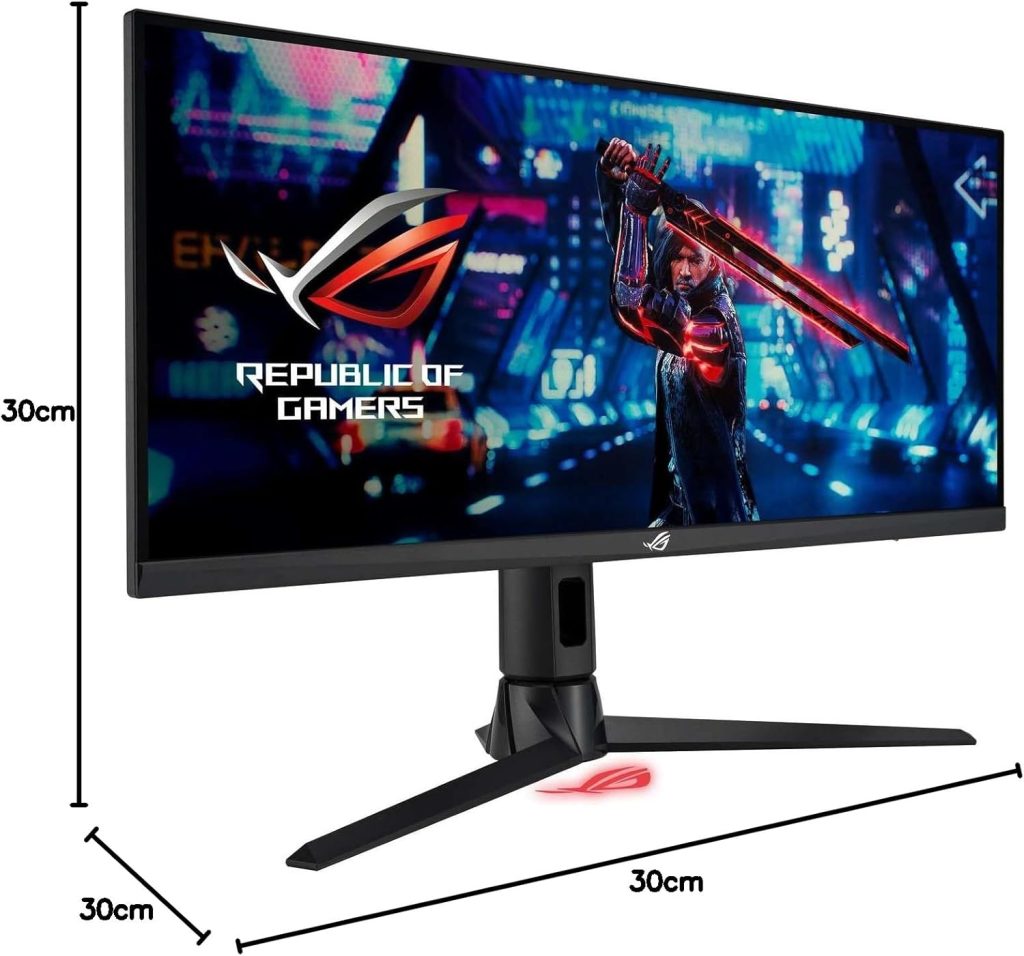 ASUS ROG Strix XG309CM Gaming Monitor â€“ 29.5 inch 2560x1080, overclocking 220Hz* (Above 144Hz), 1ms (GTG), Fast IPS, Extreme Low Motion Blur Sync, USB Type-C, 110% sRGB,