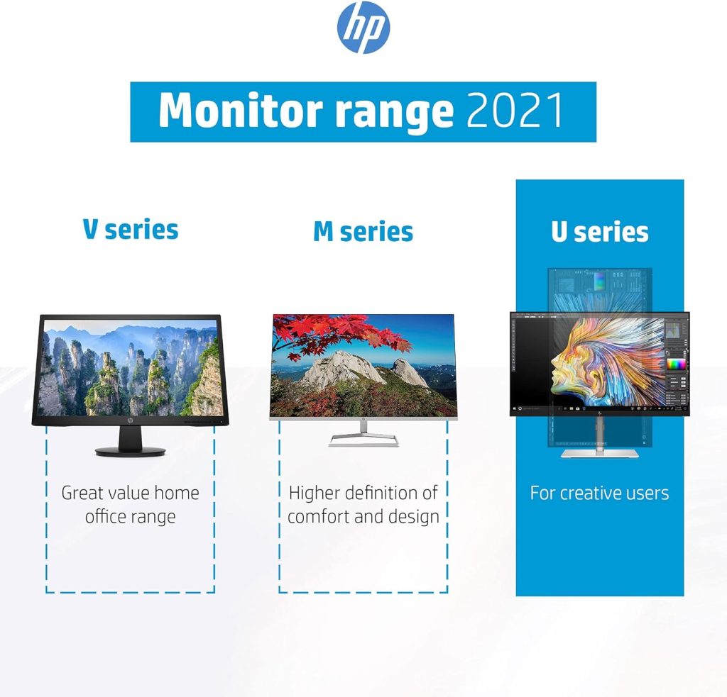 HP 24 Inch FHD Monitor - V24ie G5, Full HD IPS, 75hz Refresh Rate, 1x HDMI, 1 x VGA, 1 x DisplayPort 1.2, Low Blue Light Mode, Anti-glare, Tilt Adjustment, VESA Mountable, Black