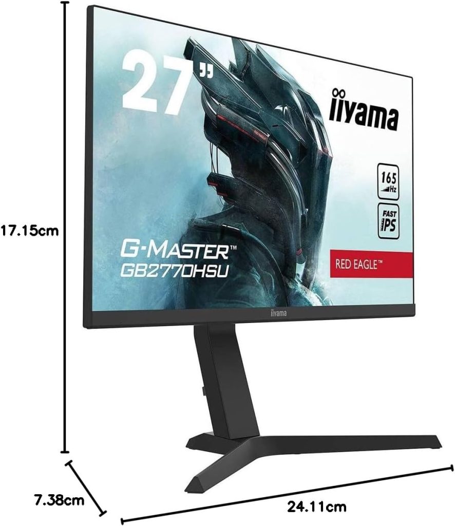 iiyama G2470HSU-B1 Monitor, HDMI, Black, 24 HD IPS 165Hz 0.8ms with HDMI and DP