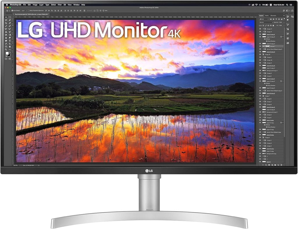 LG UHD Monitor 32UN650P, 32 Inch, 4K, 60Hz, 5ms GtG, IPS Panel, HDR 10, AMD FreeSync, Smart Energy Saving, HDMI, Displayport, White