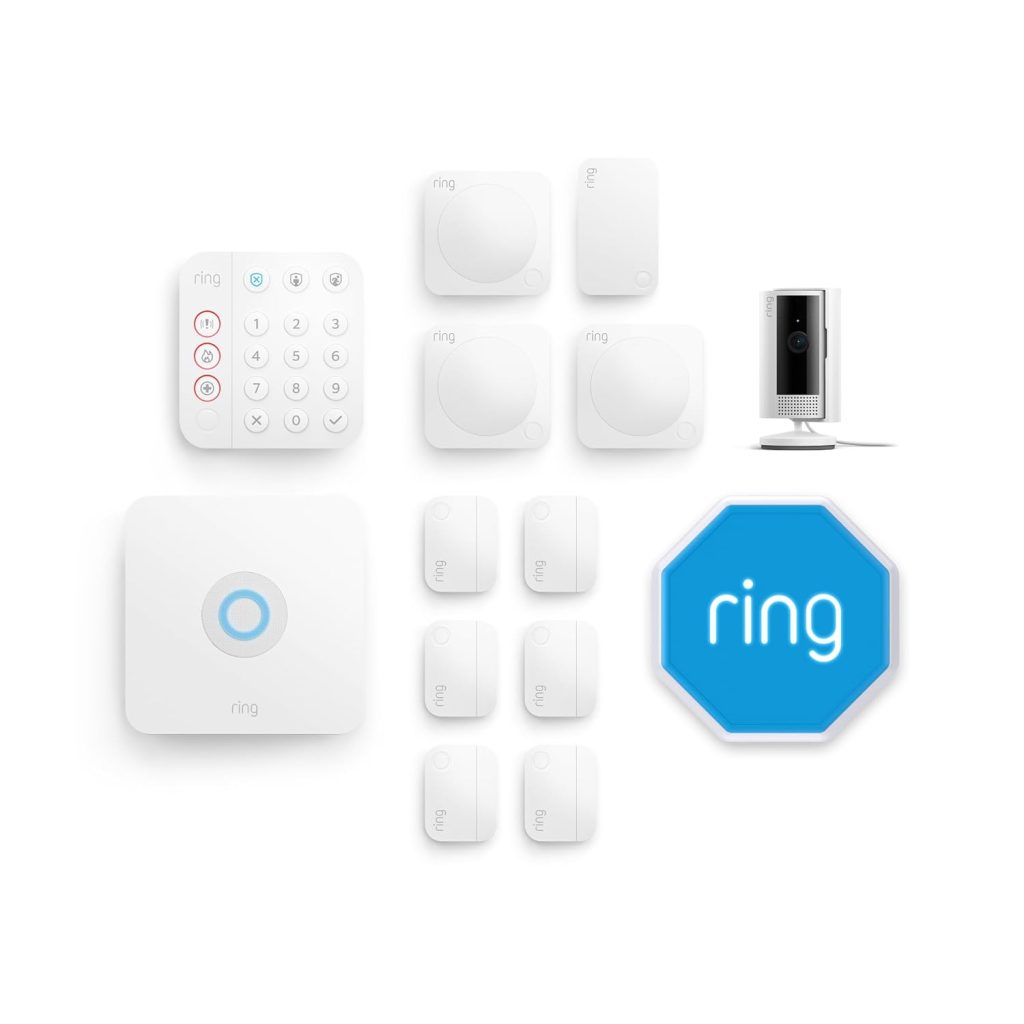 Ring Alarm Pack - XL + Indoor Camera (2nd Gen) with Alarm Outdoor Siren by Amazon | Smart home alarm security system with optional Assisted Monitoring - No long-term commitments | Works with Alexa