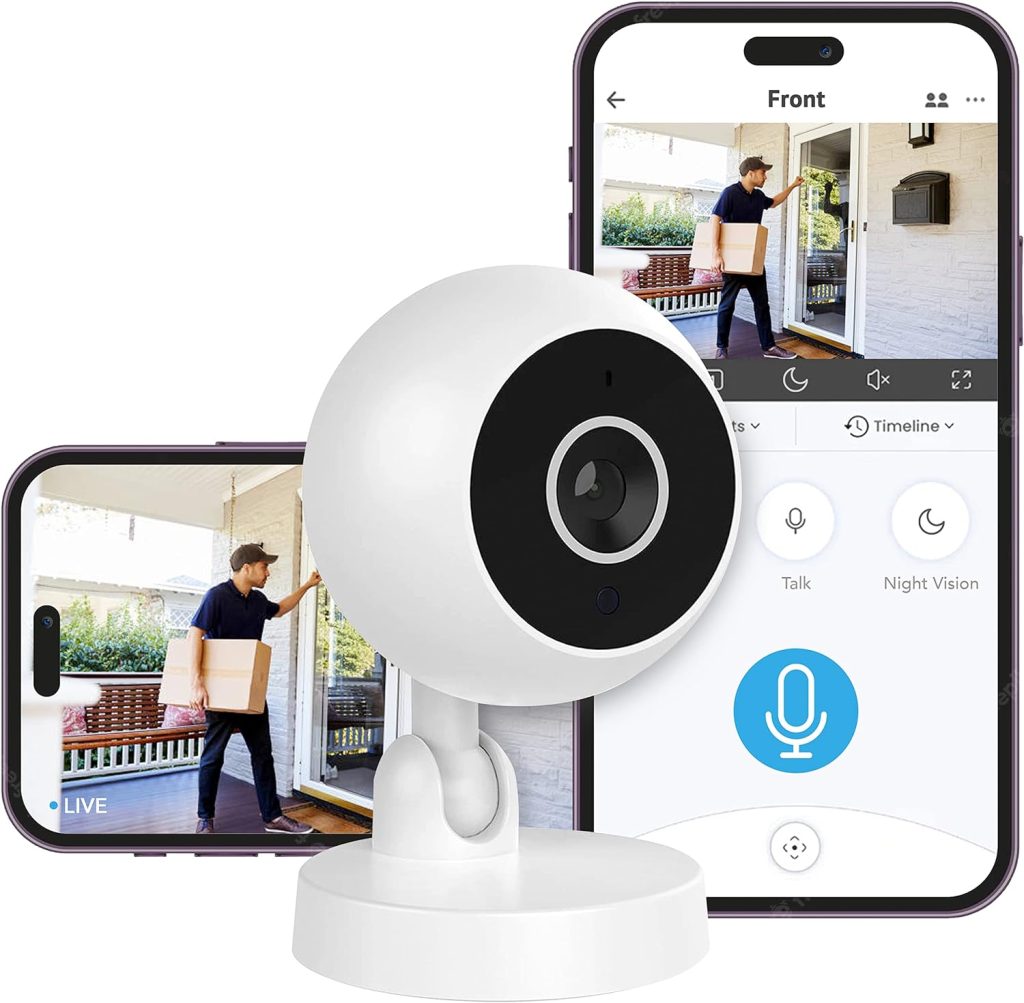 Smart Camera Security Camera Indoor (UK Company) Home CCTV Camera Night Vision Motion Sensor