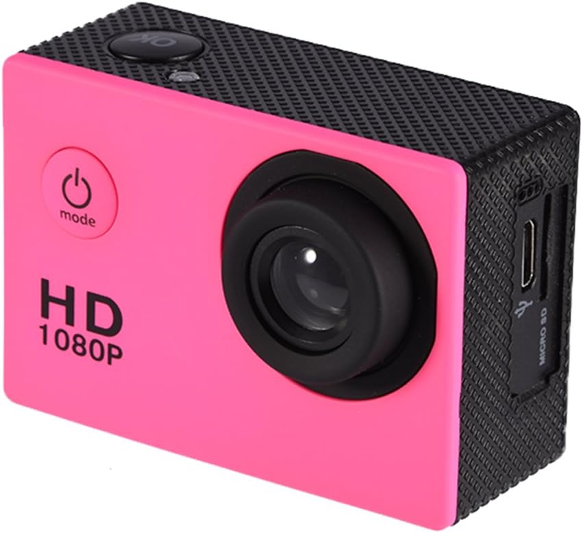 Topiky Action Camera 4K Waterproof 30m Outdoor Sports Video DV Camera 1080P Full HD LCD Mini Camcorder with 900mAh Rechargeable Batteries and Mounting Accessories Kits(Pink)