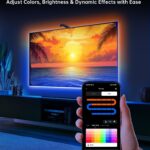 LED Backlight, 14.7ft Cuttable TV Lights with Sensor for 55-65 Inch Screen