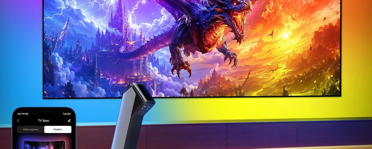 TV LED Backlight with 4-Zone Sensor, RGB Color Sync for 55-65 Inch TV, 4.5M [Energy Class G]