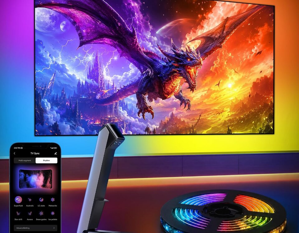 TV LED Backlight with 4-Zone Sensor, RGB Color Sync for 55-65 Inch TV, 4.5M [Energy Class G]