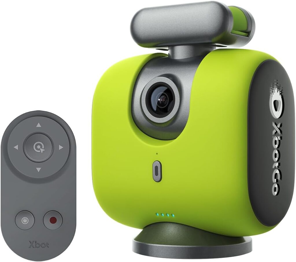 XbotGo Chameleon AI Auto Sports Action Camera - 4K 60FPS Football Camera and Basketball Tracking Camera for Team Sports, Live Streaming, No Subscription, Works with iOS  Android (Lemon Green)
